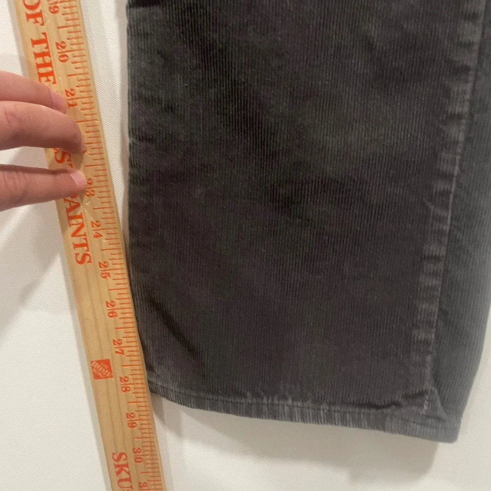 Banana Republic Mens Pima Cotton Corduroy Pants Charcoal Grey 36x30 Straight Leg